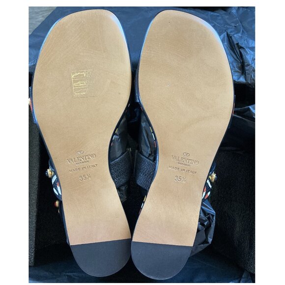 NEW VALENTINO Runway Tribal Stud Sandals | Boho Flat Sandals for Summer - Picture 14 of 16